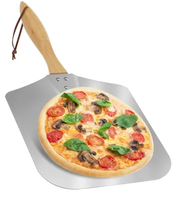Obrázok produktu pre Solidchoice – Špachtľa na pizzu s drevenou rukoväťou, 30,5 x 35,5 cm