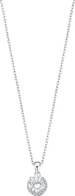 Produktbild von Elegant silver necklace with clear zircons LP3104-1 / 1 (chain, pendant)