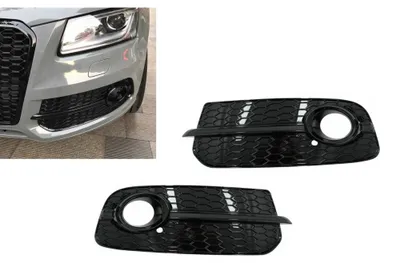 Immagine prodotto di Coperture per fari antinebbia e griglie decorative in stile RS, colore nero, per SUV Audi Q5 (modello 8R, restyling dal 2012 al 2016).