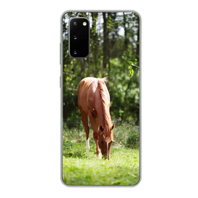 Produktbild von MuchoWow® Handyhülle Schutzhülle Hülle für Samsung Galaxy S20 Pferd - Blumen - Licht Silikon Softcase Handy Hülle - Bild