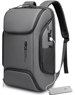 Produktbild von Rucksack Laptoprucksack Business-Rucksack - Wasserdicht - Laptopfach 15,6 Zoll - Grau - Für Business und Reisen