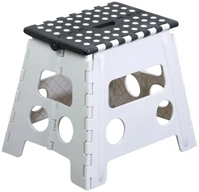 Produktbild von KESPER 70732 Sitzhocker, faltbar, weiß/grau, 36,5 x 30 x 32 cm / Hocker