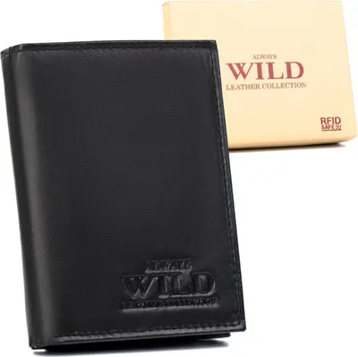 Immagine prodotto di Portafoglio da uomo in pelle con sicurezza antifurto - Always Wild
