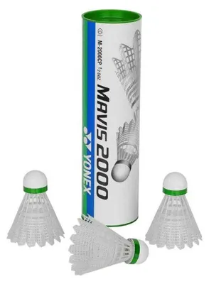 Produktbild von Yonex - "Mavis 2000" Federball, Badminton (6er-Pack) PP16005 (Einheitsgröße) (Weiß)