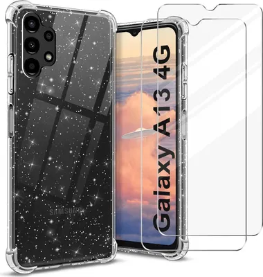 Immagine prodotto di Custodia in silicone per Samsung Galaxy A13 lucida, 2x vetro temperato