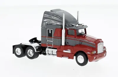 Zdjęcie produktu dla Brekina 85933 – Kenworth T 600 w skali 1:87, szaro-czerwony, 1984 – nowy