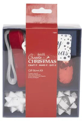 Geschenkband-Set Rot Silber 16-teilig Weihnachten