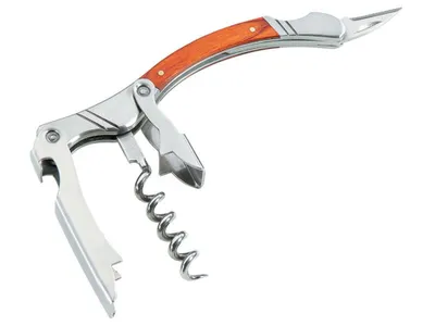 Produktbild von Sommeliermes 11,8 cm Edelstahl/Holz Silber/braun 2-teilig
