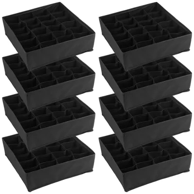 Produktbild von 8er Set Aufbewahrungsboxen für Socken und Unterwäsche - Organizer mit 24 Fächern