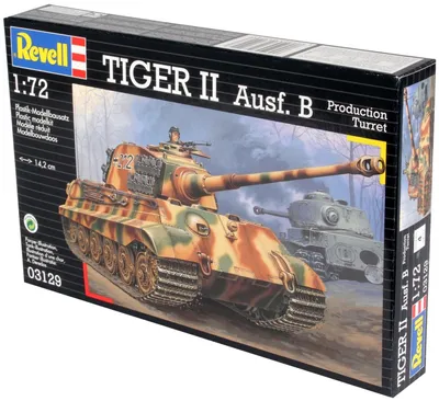 Produktbild von Revell Tiger II Ausf. B, 1:72, Kunststoff, 144 Stück(e), 10 Jahr(e), Mehrfarbig, Militärisches Landfahrzeugmodell