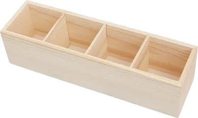 Produktbild von Holzstiftehalter mit 4/6 Fächern für Kinder - Schreibtischorganizer für Bleistifte und Farbstifte