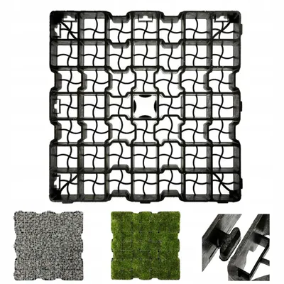Obrázek produktu pro Zahradní ekomříž, Ekologické mřížky - plastová, parkovací, chodníková - SILNÝ PLAST 50x50x5 cm x1