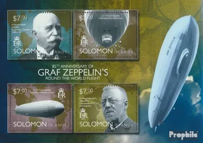 Produktbild von Briefmarken Salomoninseln 2014 Mi 2732-2735 Kleinbogen (kompl. Ausg.) postfrisch Graf Zeppelin
