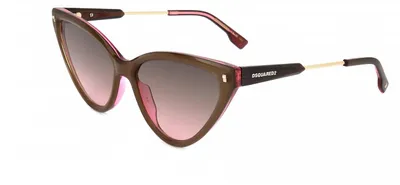 Zdjęcie produktu dla Okulary przeciwsłoneczne damskie Dsquared2 D2 0134/S Brwn metlzed 58/16/145