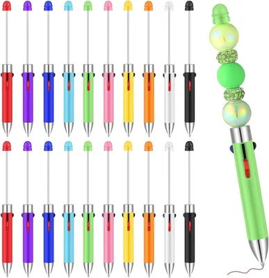 Imagen del producto de Set de bolígrafos de 20 unidades, 4 en 1, de 0,7 mm, en varios colores, para uso escolar y de oficina