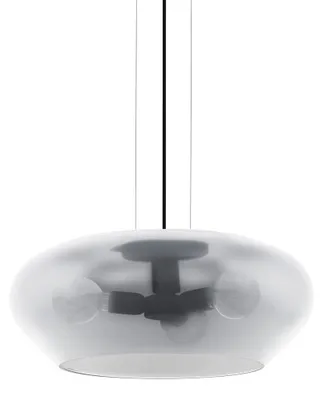 Produktbild von EGLO Priorat, Schwarz, Transparent, Schwarz, Transparent, Stahl, Glas, Rund, Drinnen