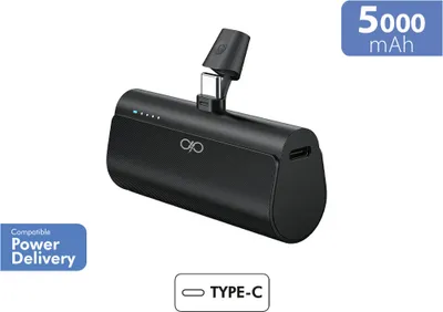 Image de Powerbank 5000mAh USBC PD connecteur intégré Noir