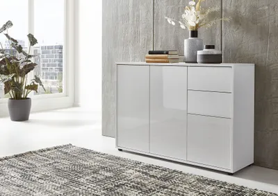 Produktbild von Hochglanz Weißes Sideboard - Modernes Design - Hochwertige Verarbeitung
