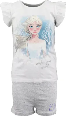 Produktbild von Disney Die Eiskönigin Elsa Kinder kurzarm Pyjama – Weiß / 110