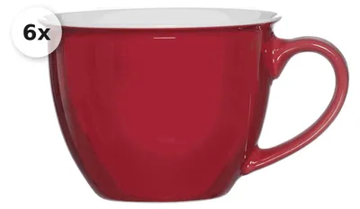 Obrázek produktu pro Ritzenhoff & Breker DOPPIO Milchkaffeetasse 350 ml rot 6er Set
