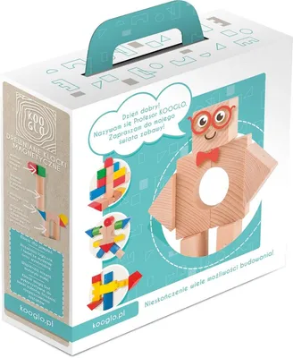 Produktbild von Kooglo Basic Color Magnet-Holzbauklötze, 50-teilig