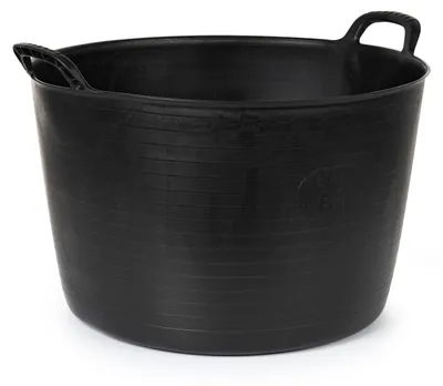 Produktbild von Flexible Wanne oder Eimer - schwarz - 75 Liter - stabiler Kunststoff - 58 x 55 cm