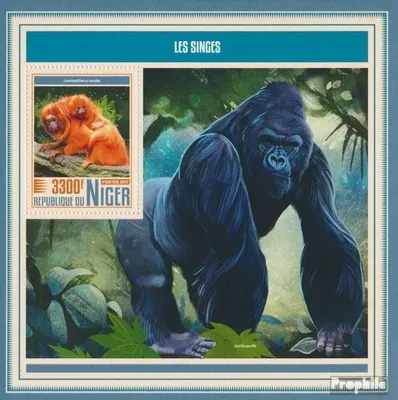 Produktbild von Briefmarken Niger 2017 Mi Block 756 (kompl. Ausg.) postfrisch Affen