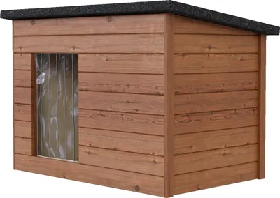 Image de Niche pour chiens Résistant aux intempéries Maison pour chiens Caverne pour chiens Résistant à l'hiver Isolé en bois 123x84 cm 10337