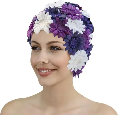 Produktbild von FASHY Blütenbadehaube lila lila -
