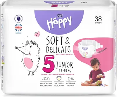 Obrázek produktu pro BELLA HAPPY Baby Pleny jednorázové Junior 11-18 kg 38 ks