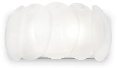 Zdjęcie produktu dla Nowoczesna owalna lampa ścienna białe szkło 2 światła E27