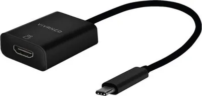 Obrázok produktu pre ViVanco™VVITADHDMITCW, 0,15 m, USB Typ-C, HDMI, Samec, Samica, Priamy