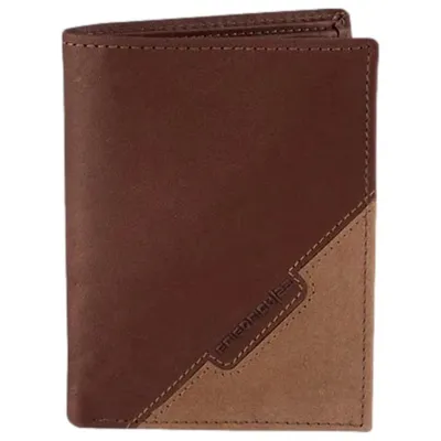 Produktbild von Friedrich Lederwaren Kombibörse Leder cognac mithellbraunem Kontrast RFID Scannerschutz, 16049-3
