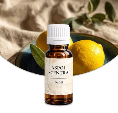 Produktbild von Aspol Scentra Zitronensalbei UFIREADY Duftöl für Kerzen 20 ml, KI-generiertes Bild