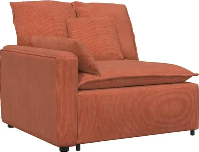 Zdjęcie produktu dla vidaXL Modułowa sofa z podłokietnikiem czerwona pomarańczowa 100 cm
