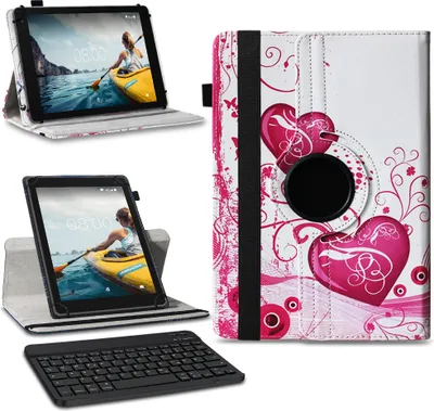Produktbild von Tablet Tasche für Medion Lifetab E10713 Hülle Schutzhülle Bluetooth Tastatur Farben:Motiv 6