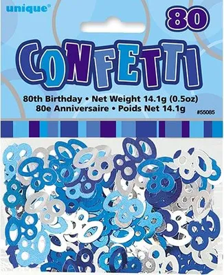 Produktbild von Unique Party 55085, Loses Konfetti, 2 Farben, Geburtstag, 14 g