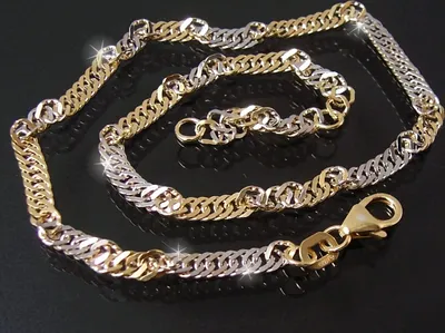 Produktbild von Fußkette 2,9mm Singapur 925 Sterling Silber gold 23-25cm lang 12429-25