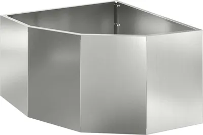 Produktbild von vidaXL Eckpflanzer Silber 60 x 60 x 35 cm Verzinkter Stahl