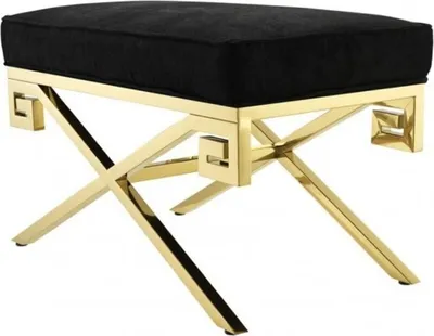Produktbild von Casa Padrino Luxus Sitz Hocker Gold Finish 73 x 41 x H. 45 cm - Vitage Art Deco Möbel