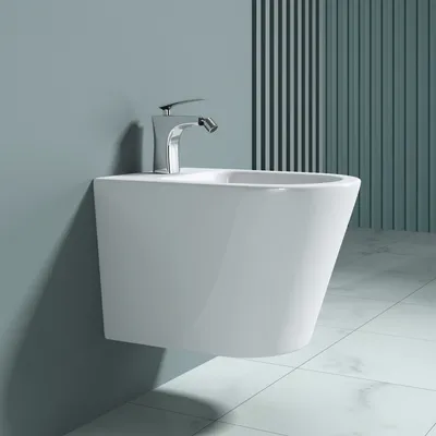 Produktbild von doporro WC-Bidet Düren108 Weiß 48,5x36x36cm aus Keramik Wand-Bidet mit Überlauf