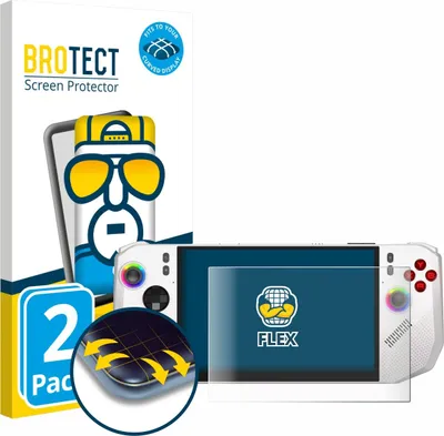 Produktbild von 2x BROTECT Fullscreen Schutzfolie für MSI Claw A8 BZ2EM Displayschutz Folie Fullcover Klar Transparent