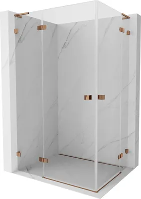 Produktbild von Mexen Lunar L Duo Duschkabine schwenkbar 115 x 95 cm, transparent, Roségold - 834L-115L-095P-60-00