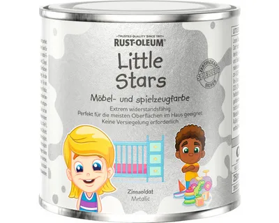 Produktbild von Little Stars Möbelfarbe und Spielzeugfarbe Metallic Zinnsoldat silber 250 ml