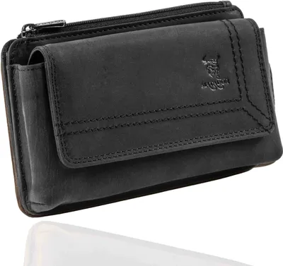 Produktbild von MATADOR Leder Handytasche Magnetverschluss bis 6.9 Zoll Matt Schwarz