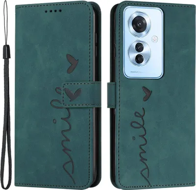 Produktbild von OPPO Reno11 F 5G Hülle - Coverup Smile Klapphülle - Grün
