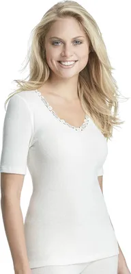 Produktbild von Sangora Angora Damen-Unterhemd, 8050920, S in wollweiß
