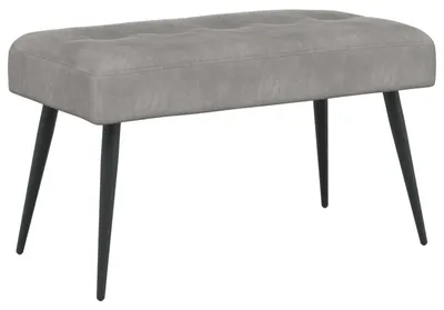 Produktbild von vidaXL Bank mit Knopfheftung Hellgrau 80 x 40 x 46 cm Samt