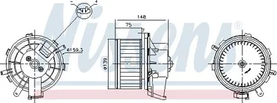 Obrázok produktu pre NISSENS 87622 Zadný vnútorný ventilátor, ľavý