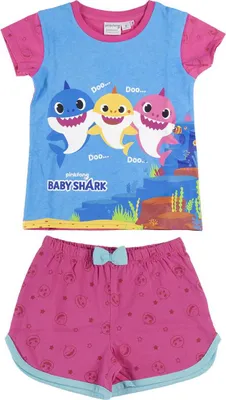Produktbild von Baby Shark 2 kurzer Schlafanzug für Mädchen